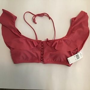 Swim Large Halter Top Flutter Pink NWT